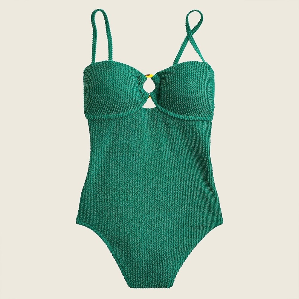 J. Crew Scrunchie Ring Bandeau One-Piece (size 10)